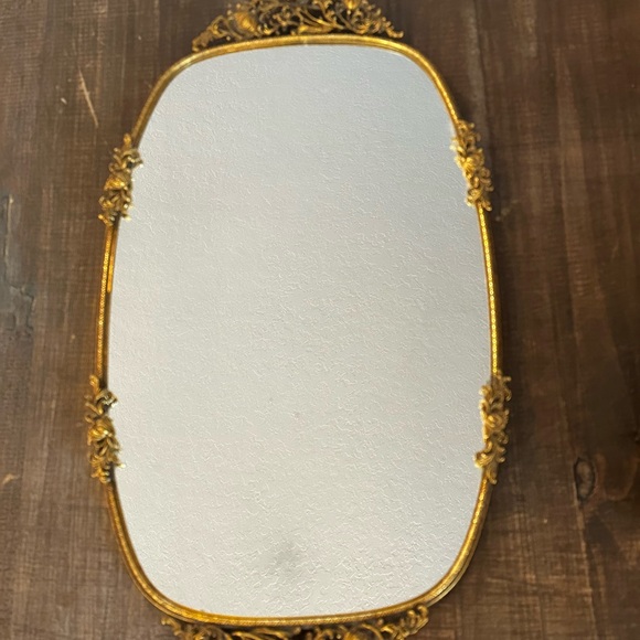 Vintage Matson Ornate Gold Ormolu Vanity Mirror Tray - Picture 2 of 5